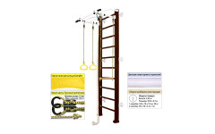 Шведская стенка Kampfer Helena Wall (№5 Шоколадный Стандарт белый турник) Шведская стенка Kampfer Helena Wall (№5 Шоколадный Стандарт белый турник)