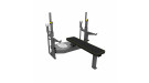 Скамья-стойка домкратная для жима лежа со страховочными упорами Olimpic Bench Скамья-стойка домкратная для жима лежа со страховочными упорами Olimpic Bench